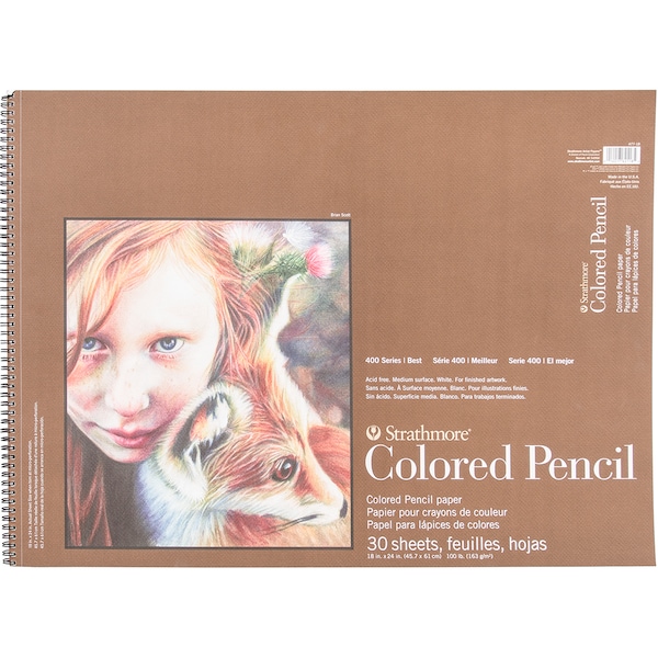 Strathmore Colored Pencil Spiral Paper Pad 18x2430 Sheets 62477180 Zoro